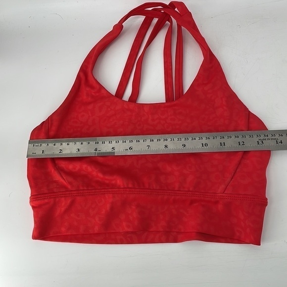 BUFFBUNNY Rosa sports bra crop top animal print gym workout criss cross back xs - Picture 5 of 12